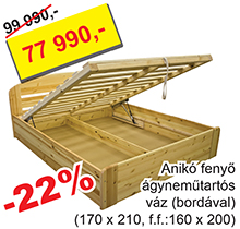 Anikó fenyő ágyneműtartós váz(bordával)