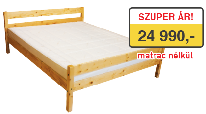Bucsin fenyőből készült ágykeret + borda