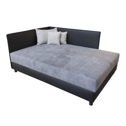 Twist franciaágy 138 cm (szürke)